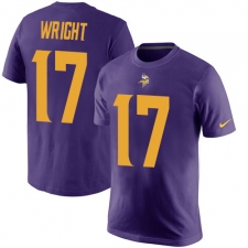 Nike Minnesota Vikings #17 Jarius Wright Purple Rush Pride Name & Number T-Shirt