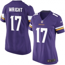 Women's Nike Minnesota Vikings #17 Jarius Wright Game Purple Team Color NFL Jersey