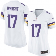 Women's Nike Minnesota Vikings #17 Jarius Wright Game White NFL Jersey