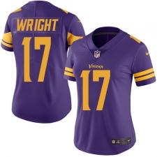 Women's Nike Minnesota Vikings #17 Jarius Wright Limited Purple Rush Vapor Untouchable NFL Jersey