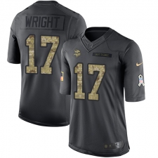 Youth Nike Minnesota Vikings #17 Jarius Wright Limited Black 2016 Salute to Service NFL Jersey
