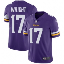 Youth Nike Minnesota Vikings #17 Jarius Wright Purple Team Color Vapor Untouchable Limited Player NFL Jersey