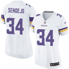 Women's Nike Minnesota Vikings #34 Andrew Sendejo Game White NFL Jersey