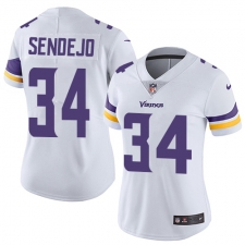 Women's Nike Minnesota Vikings #34 Andrew Sendejo White Vapor Untouchable Limited Player NFL Jersey