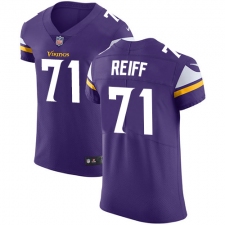 Men's Nike Minnesota Vikings #71 Riley Reiff Purple Team Color Vapor Untouchable Elite Player NFL Jersey