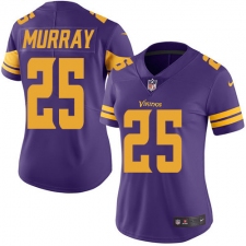 Women's Nike Minnesota Vikings #25 Latavius Murray Limited Purple Rush Vapor Untouchable NFL Jersey