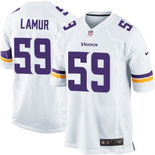 Men's Nike Minnesota Vikings #59 Emmanuel Lamur Game White NFL Jersey