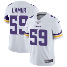 Men's Nike Minnesota Vikings #59 Emmanuel Lamur White Vapor Untouchable Limited Player NFL Jersey