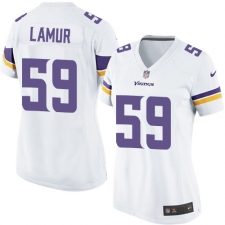 Women's Nike Minnesota Vikings #59 Emmanuel Lamur Game White NFL Jersey