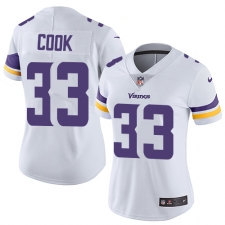 Women's Nike Minnesota Vikings #33 Dalvin Cook White Vapor Untouchable Limited Player NFL Jersey