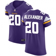 Men's Nike Minnesota Vikings #20 Mackensie Alexander Purple Team Color Vapor Untouchable Elite Player NFL Jersey