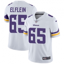 Men's Nike Minnesota Vikings #65 Pat Elflein White Vapor Untouchable Limited Player NFL Jersey