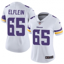 Women's Nike Minnesota Vikings #65 Pat Elflein White Vapor Untouchable Limited Player NFL Jersey