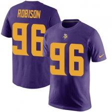 Nike Minnesota Vikings #96 Brian Robison Purple Rush Pride Name & Number T-Shirt