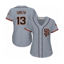 Women's San Francisco Giants #13 Will Smith Authentic Grey Road 2 Cool Base Baseball Jersey