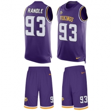 Men's Nike Minnesota Vikings #93 Shamar Stephen Limited Purple Tank Top Suit NFL Jersey