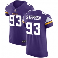 Men's Nike Minnesota Vikings #93 Shamar Stephen Purple Team Color Vapor Untouchable Elite Player NFL Jersey