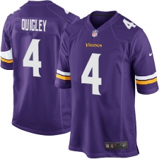 Men's Nike Minnesota Vikings #4 Ryan Quigley Game Purple Team Color NFL Jersey