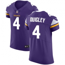 Men's Nike Minnesota Vikings #4 Ryan Quigley Purple Team Color Vapor Untouchable Elite Player NFL Jersey