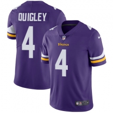 Men's Nike Minnesota Vikings #4 Ryan Quigley Purple Team Color Vapor Untouchable Limited Player NFL Jersey