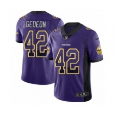 Men's Nike Minnesota Vikings #42 Ben Gedeon Limited Purple Rush Drift Fashion NFL Jersey