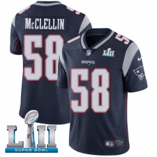 Men's Nike New England Patriots #58 Shea McClellin Navy Blue Team Color Vapor Untouchable Limited Player Super Bowl LII NFL Jersey