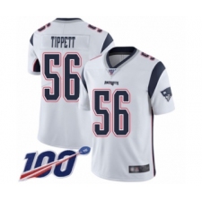Men's New England Patriots #56 Andre Tippett White Vapor Untouchable Limited Player 100th Season Football Jersey