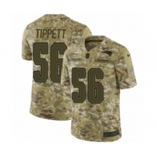 Men's Nike New England Patriots #56 Andre Tippett Limited Camo 2018 Salute to Service NFL Jersey