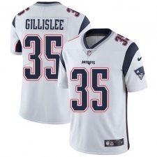 Men's Nike New England Patriots #35 Mike Gillislee White Vapor Untouchable Limited Player NFL Jersey