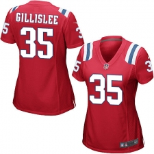 Women's Nike New England Patriots #35 Mike Gillislee Game Red Alternate NFL Jersey