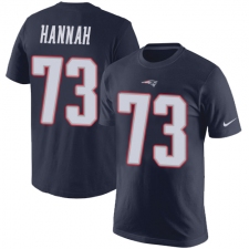 Nike New England Patriots #73 John Hannah Navy Blue Rush Pride Name & Number T-Shirt
