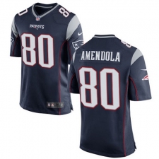 Men's Nike New England Patriots #80 Danny Amendola Game Navy Blue Team Color NFL Jersey