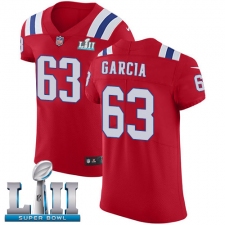 Men's Nike New England Patriots #63 Antonio Garcia Red Alternate Vapor Untouchable Elite Player Super Bowl LII NFL Jersey