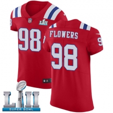 Men's Nike New England Patriots #98 Trey Flowers Red Alternate Vapor Untouchable Elite Player Super Bowl LII NFL Jersey