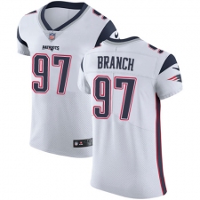 Men's Nike New England Patriots #97 Alan Branch White Vapor Untouchable Elite Player NFL Jersey