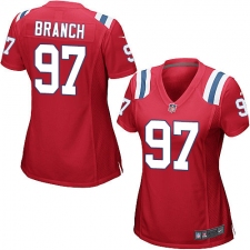 Women's Nike New England Patriots #97 Alan Branch Game Red Alternate NFL Jersey