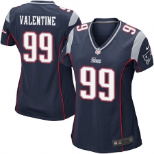 Women's Nike New England Patriots #99 Vincent Valentine Game Navy Blue Team Color NFL Jersey