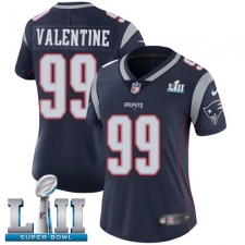 Women's Nike New England Patriots #99 Vincent Valentine Navy Blue Team Color Vapor Untouchable Limited Player Super Bowl LII NFL Jersey
