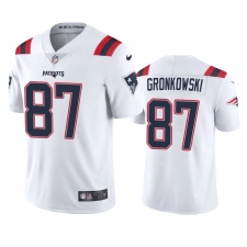Nike New England Patriots #87 Rob Gronkowski Men's White 2020 Vapor Limited Jersey