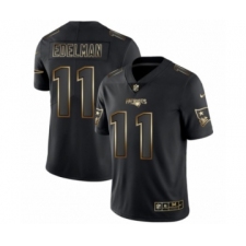 Men's New England Patriots #11 Julian Edelman Black 2019 Vapor Limited Golden Edition Jersey