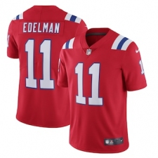 Nike New England Patriots #11 Julian Edelman Men's Red Alternate 2020 Vapor Limited Jersey