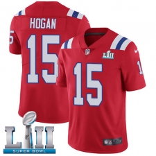 Men's Nike New England Patriots #15 Chris Hogan Red Alternate Vapor Untouchable Limited Player Super Bowl LII NFL Jersey