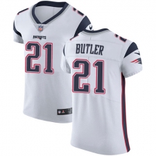 Men's Nike New England Patriots #21 Malcolm Butler White Vapor Untouchable Elite Player NFL Jersey