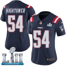 Women's Nike New England Patriots #54 Dont'a Hightower Limited Navy Blue Rush Vapor Untouchable Super Bowl LII NFL Jersey