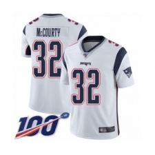 Men's New England Patriots #32 Devin McCourty White Vapor Untouchable Limited Player 100th Season Football Jersey