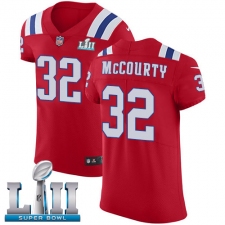 Men's Nike New England Patriots #32 Devin McCourty Red Alternate Vapor Untouchable Elite Player Super Bowl LII NFL Jersey