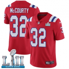 Men's Nike New England Patriots #32 Devin McCourty Red Alternate Vapor Untouchable Limited Player Super Bowl LII NFL Jersey