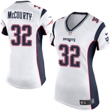 Women's Nike New England Patriots #32 Devin McCourty Game White NFL Jersey
