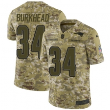 Youth Nike New England Patriots #34 Rex Burkhead Limited Camo 2018 Salute to Service NFL Jersey