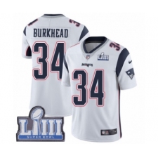 Youth Nike New England Patriots #34 Rex Burkhead White Vapor Untouchable Limited Player Super Bowl LIII Bound NFL Jersey